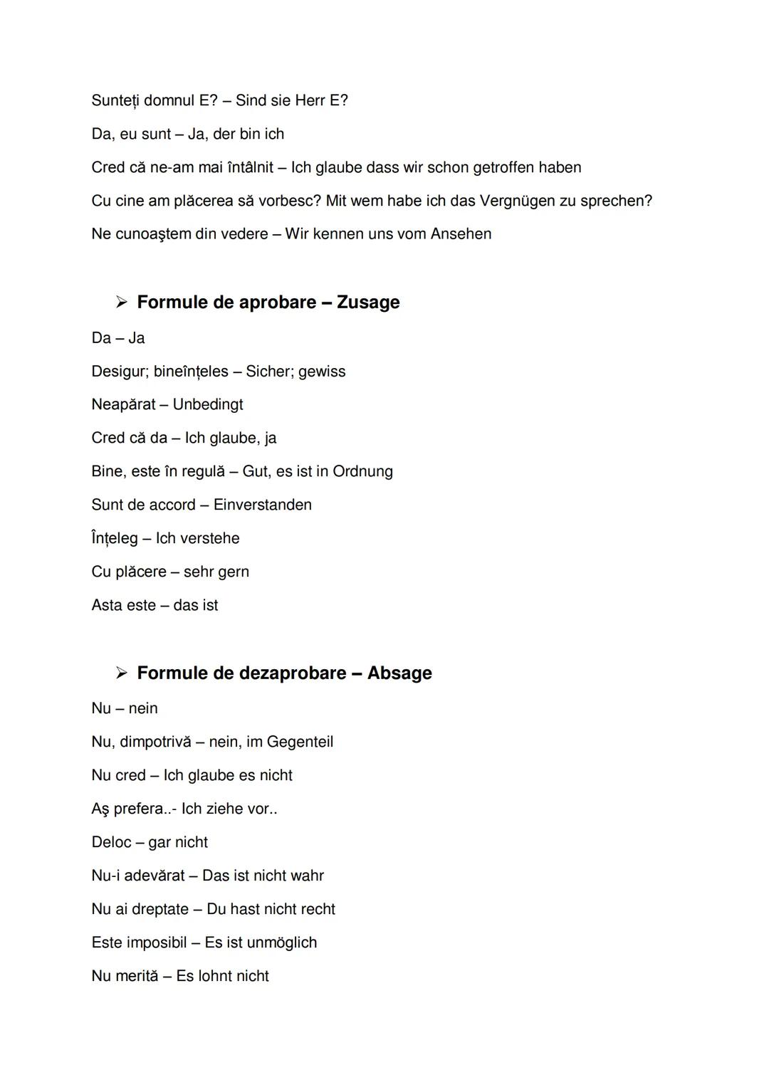 --- OCR Start ---
GHID DE CONVERSAȚIE ROMÂN GERMAN
➤ EXPRESII UZUALE/ ALGEMEINE REDEWENDUNGEN
Bună dimineața - Guten morgen
Bună ziua - Gute