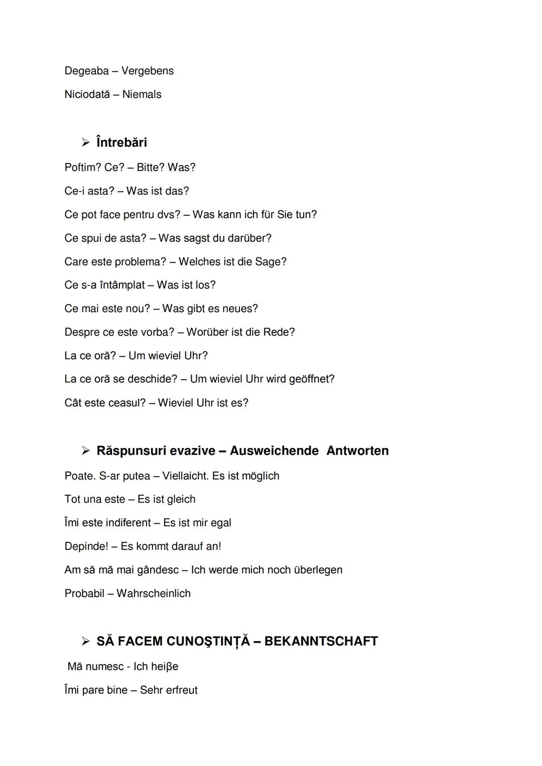 --- OCR Start ---
GHID DE CONVERSAȚIE ROMÂN GERMAN
➤ EXPRESII UZUALE/ ALGEMEINE REDEWENDUNGEN
Bună dimineața - Guten morgen
Bună ziua - Gute