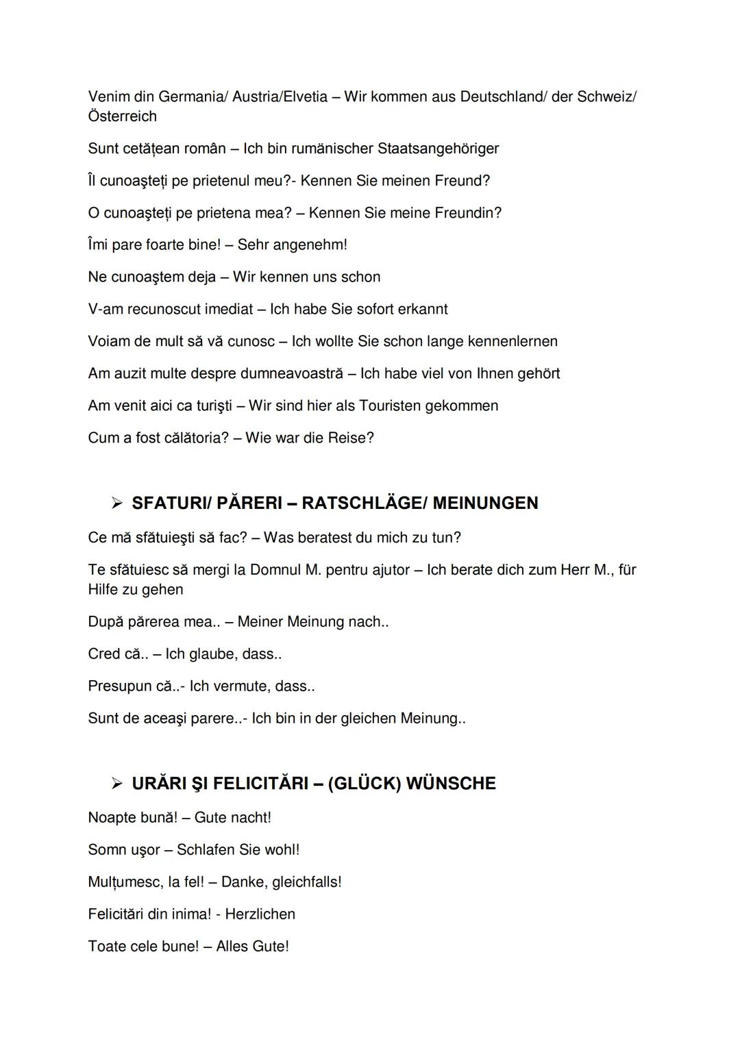 --- OCR Start ---
GHID DE CONVERSAȚIE ROMÂN GERMAN
➤ EXPRESII UZUALE/ ALGEMEINE REDEWENDUNGEN
Bună dimineața - Guten morgen
Bună ziua - Gute