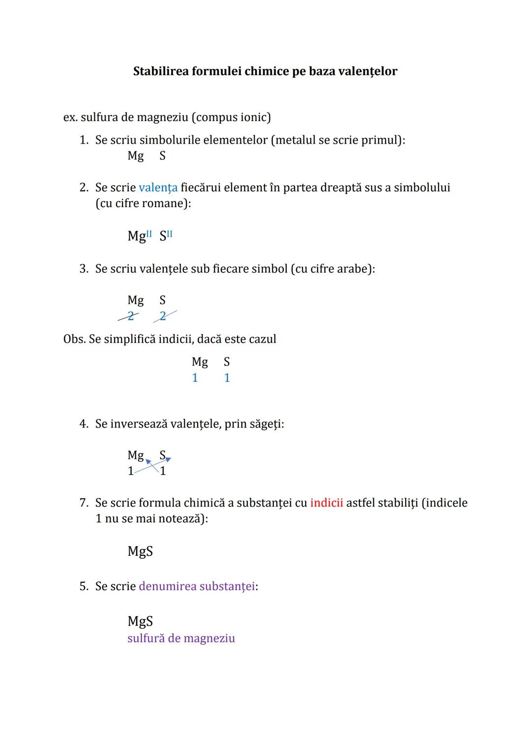 --- OCR Start ---
Stabilirea formulei chimice pe baza valenţelor
1. Se scriu simbolurile elementelor/ ionilor poliatomici:
A
B
2. Se scrie v