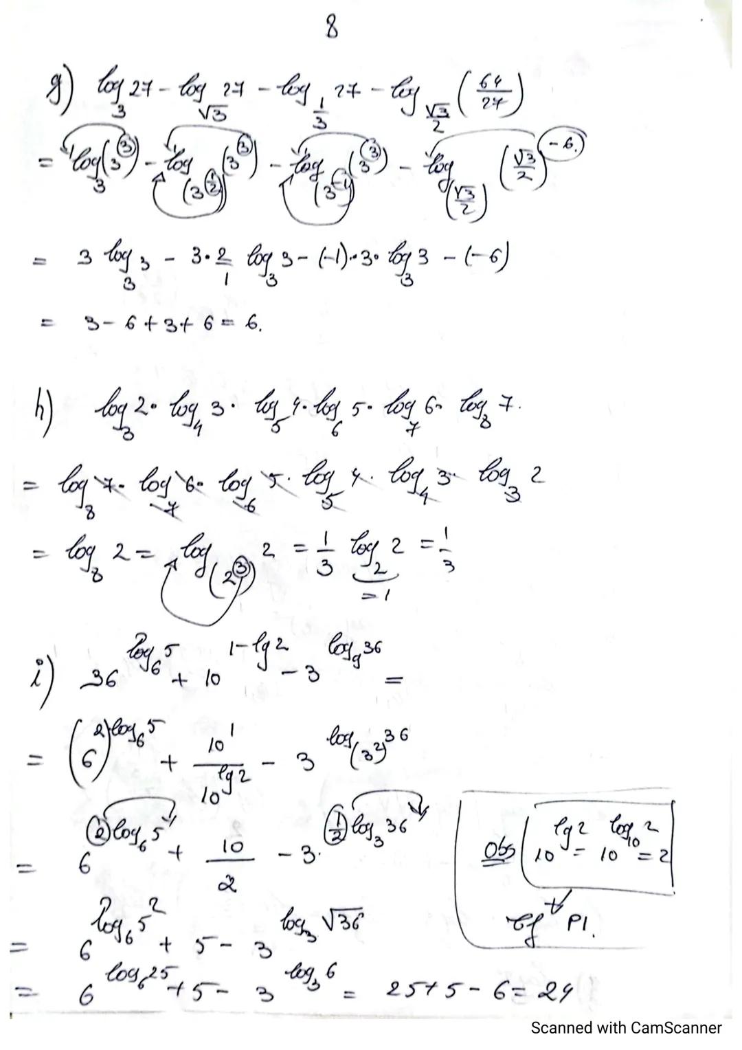 1
Logaritmi: tema recopitulatorie
Proprietati jale logaritmilor
(- suport de curs + fisa de lucru)
Def Fie $A > 0$ si $a > 0, a \neq 1$.
P