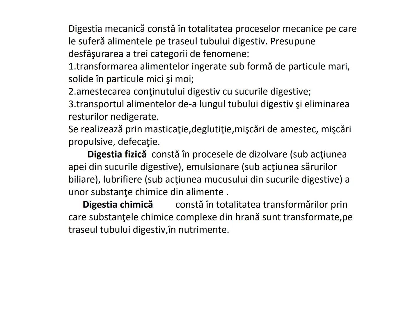 DIGESTIA ŞI ABSORBŢIA Generalități
• Sistemul digestiv = organe la
nivelul căruia se realizează:
☐ digestia alimentelor
☐ transformarea în p