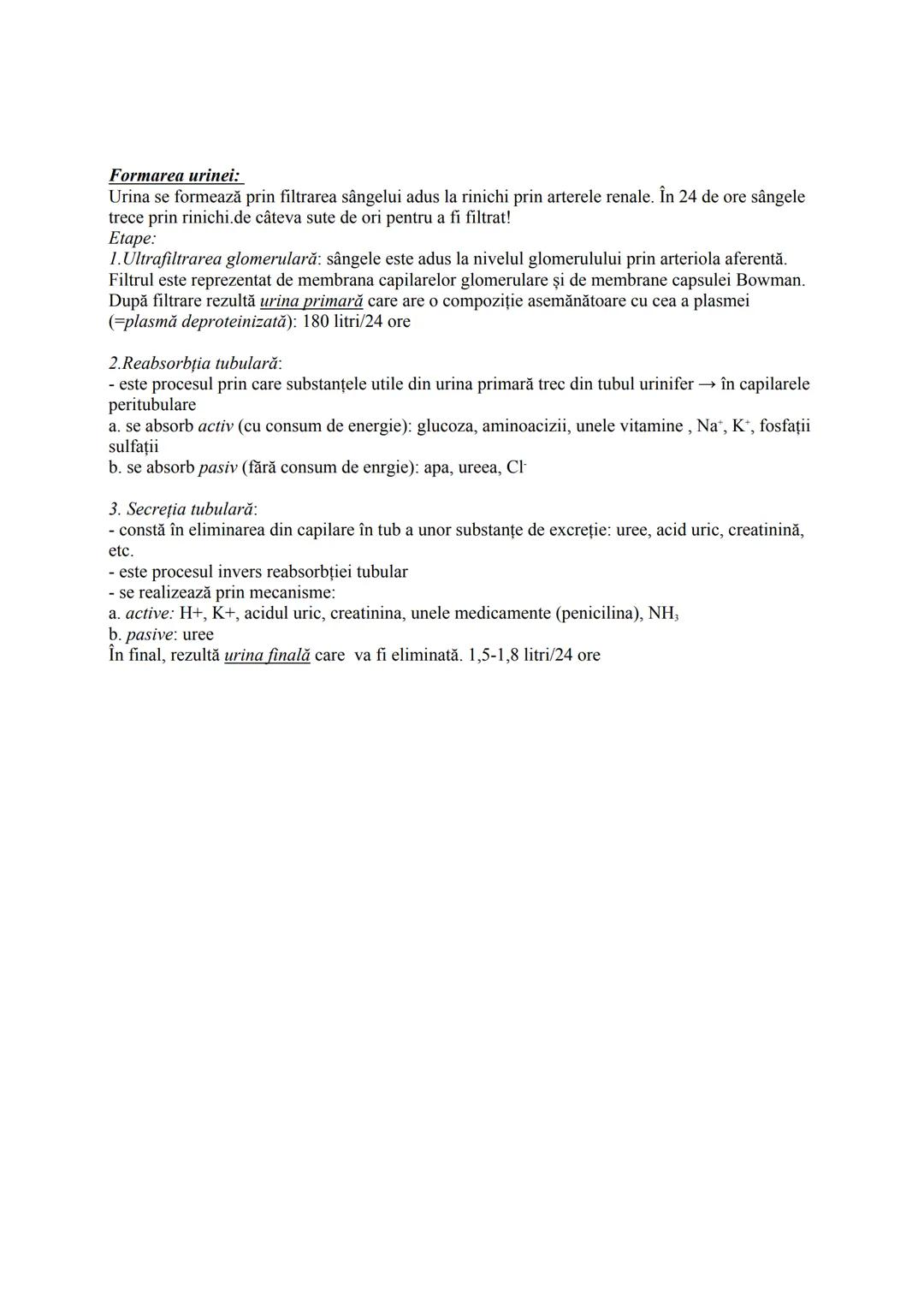 # EXCREȚIA
# Excreția
Excreția este eliminarea substanțelor toxice, rezultate din metabolismul celular, a
substanțelor aflate în exces (ex.
