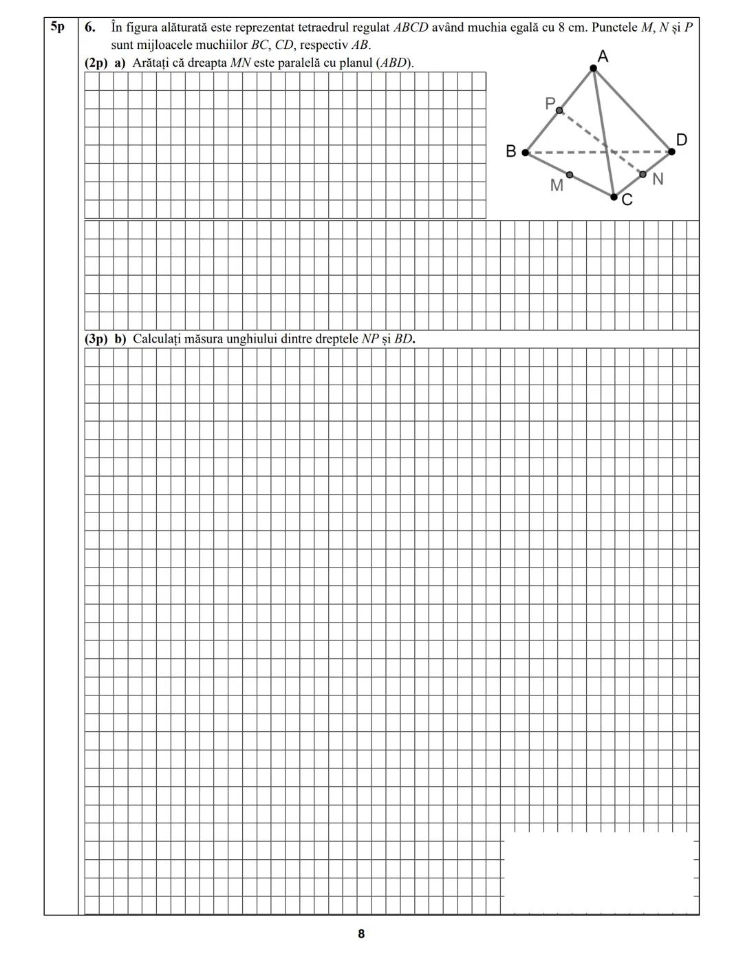 INSPECTORATUL ŞCOLAR JUDEŢEAN SIBIU
Prezenta lucrare conţine __________ pagini.
EVALUARE NAŢIONALĂ PENTRU ABSOLVENŢII
CLASEI a VIII-a
Anu