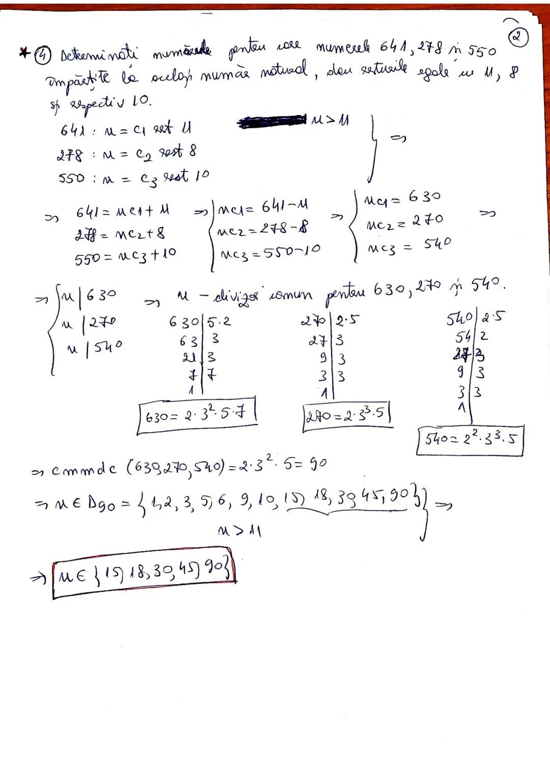 # DIVIZIBILITATE - EXERCITII
★ ① NR. de forma $6+2ab$ : 45
$6+2ab$ : 45 => $6+2ab$ : 5 => 6 = {0,5} =>
=> $6+2a0$
$6+2a5$
=> $6+2ab$ : 9