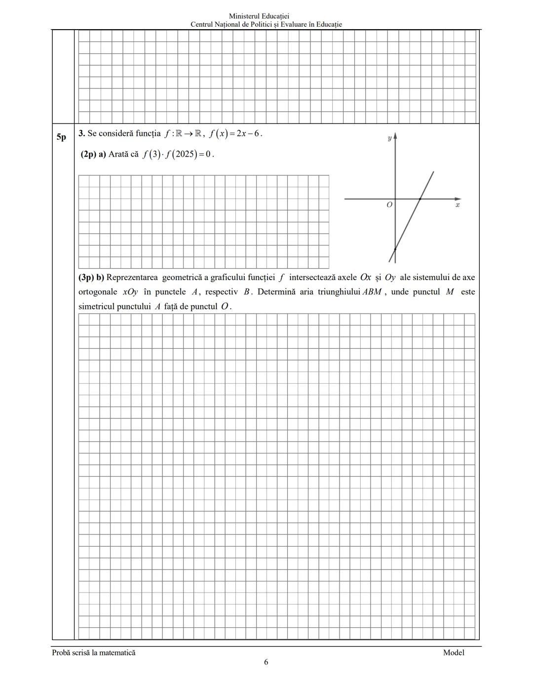 --- OCR Start ---
Ministerul Educației
Centrul Național de Politici și Evaluare în Educație
Prezenta lucrare conţine
pagini
EVALUAREA NAŢION