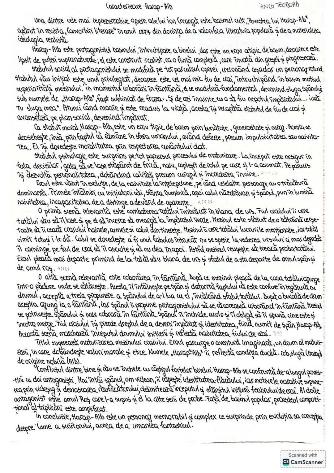 Caracterizare Harap-Alb