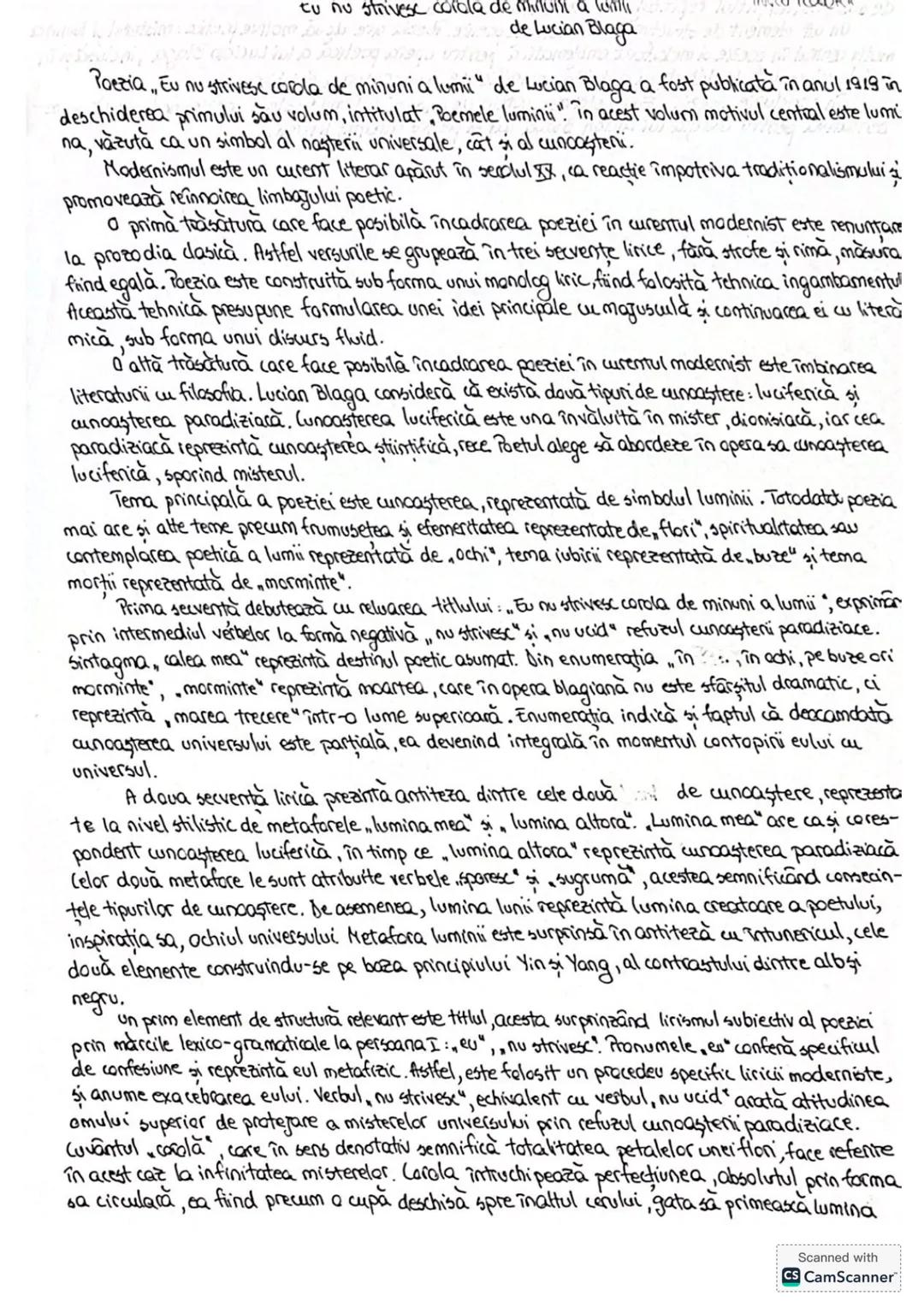 tu nu strivesc corola de tot a lot
de Lucian Blaga
Poezia, Eu nu strivesc corola de minuni a lumii" de Lucian Blaga a fost publicată în anu