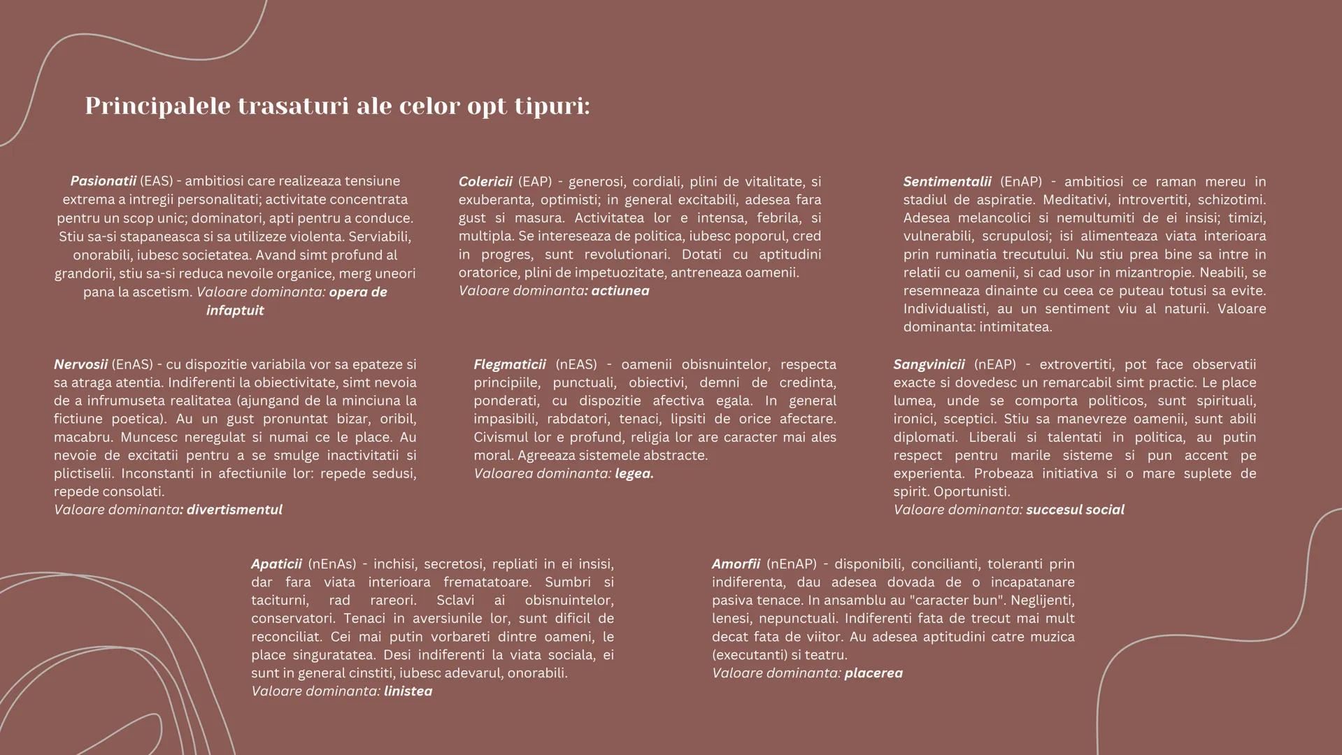 proiect
TEMPERAMENTUL
Prezentat de Gheorghe Alice Cuprins
01 Temperamentul
02 Tipologia lui
Hipocrate
03 Tipologia lui
Pavlov
04 Tipolo