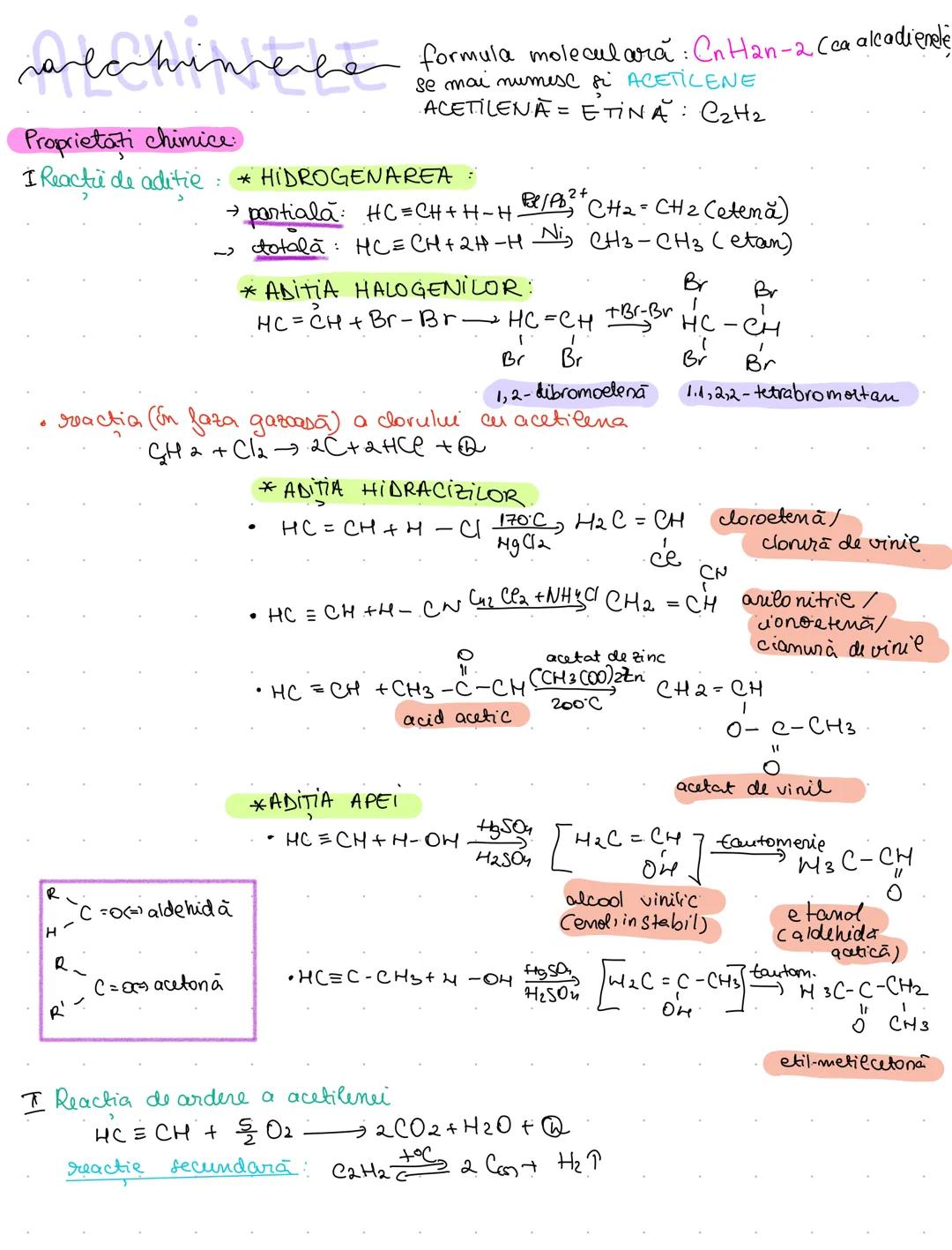 III Reactia de dimorizare
*DIMERIZAREA ACETILENET
$CH\equiv CH.+CH\equiv CH\frac{C\mu_{2}C\mu_{2}+NH_{4}CP}{.}CH_{2}=CH$
$C\equiv CH$
vinie