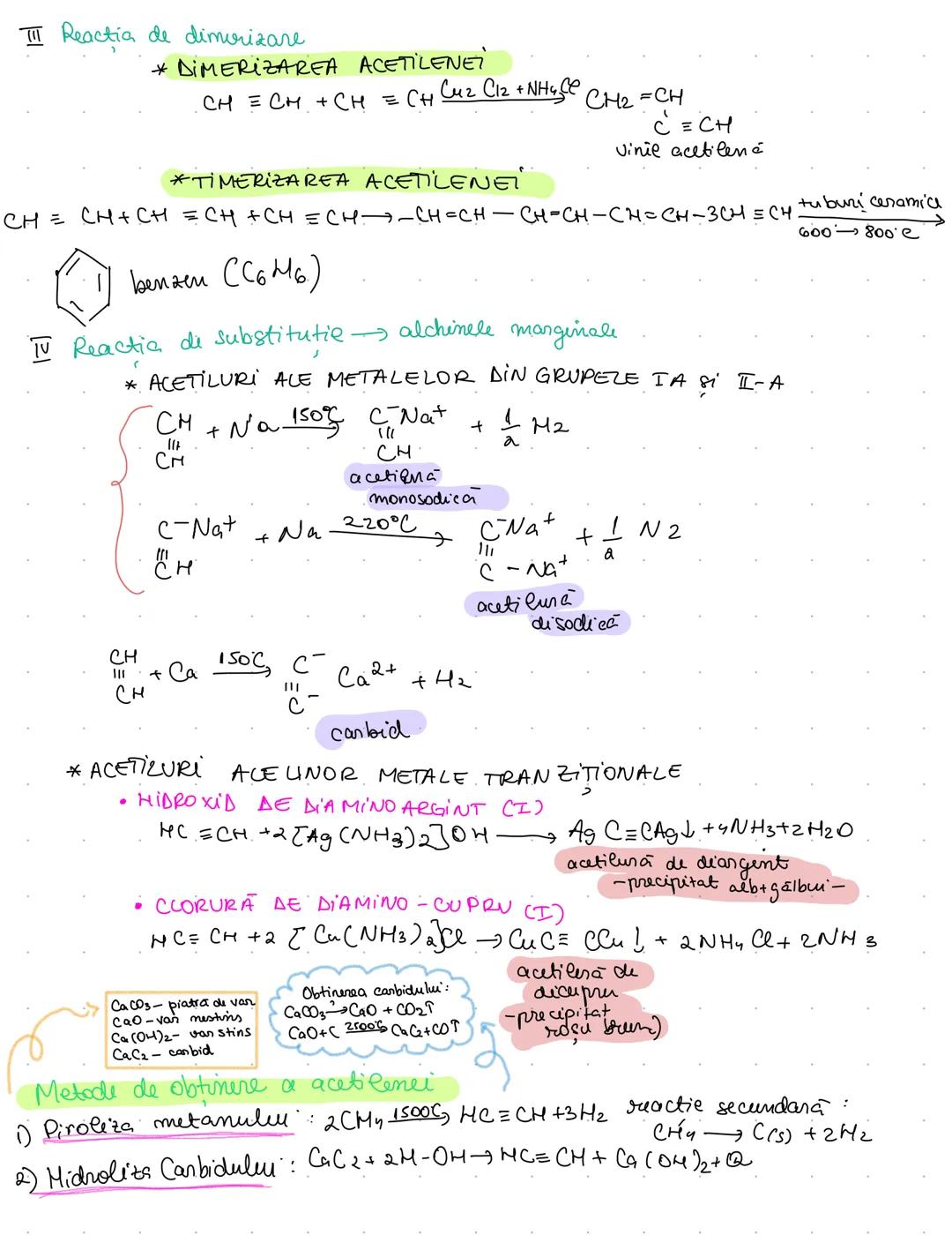 III Reactia de dimorizare
*DIMERIZAREA ACETILENET
$CH\equiv CH.+CH\equiv CH\frac{C\mu_{2}C\mu_{2}+NH_{4}CP}{.}CH_{2}=CH$
$C\equiv CH$
vinie