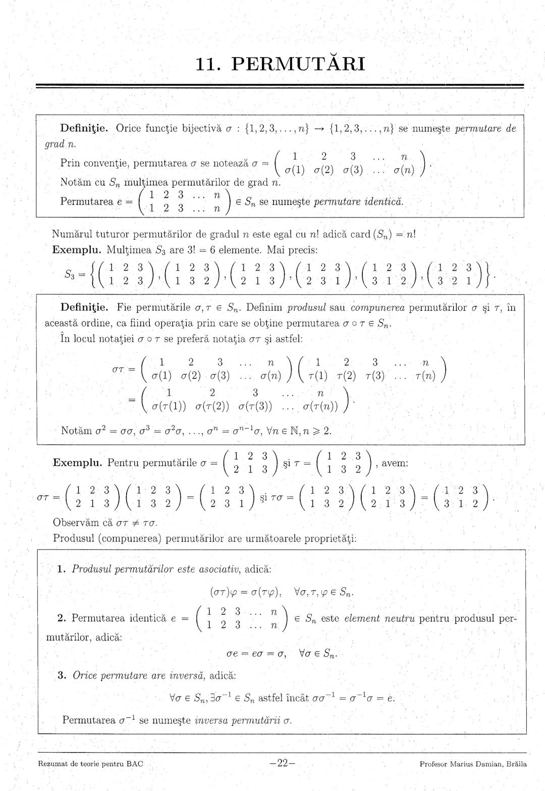 --- OCR Start ---
1. Numere reale
3
2. Logaritmi
5
3. Numere complexe
7
4. Inducţia matematică
9
5. Progresii
..10
6. Funcţia de gradul I
11