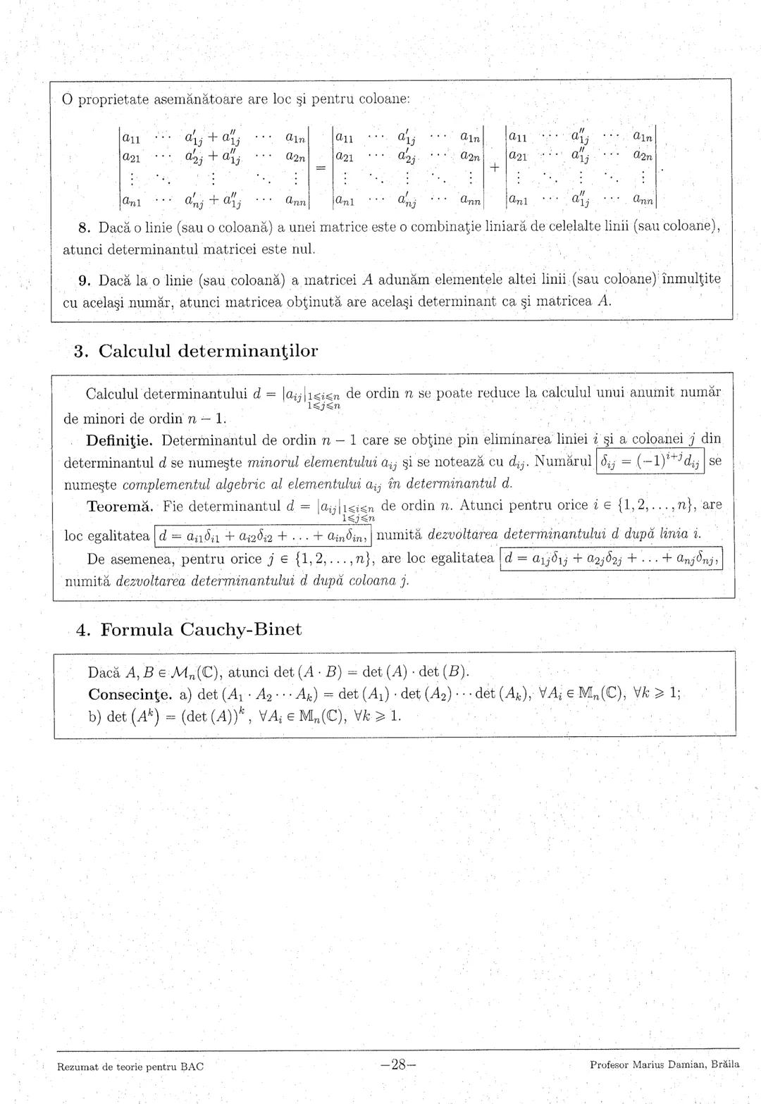 --- OCR Start ---
1. Numere reale
3
2. Logaritmi
5
3. Numere complexe
7
4. Inducţia matematică
9
5. Progresii
..10
6. Funcţia de gradul I
11