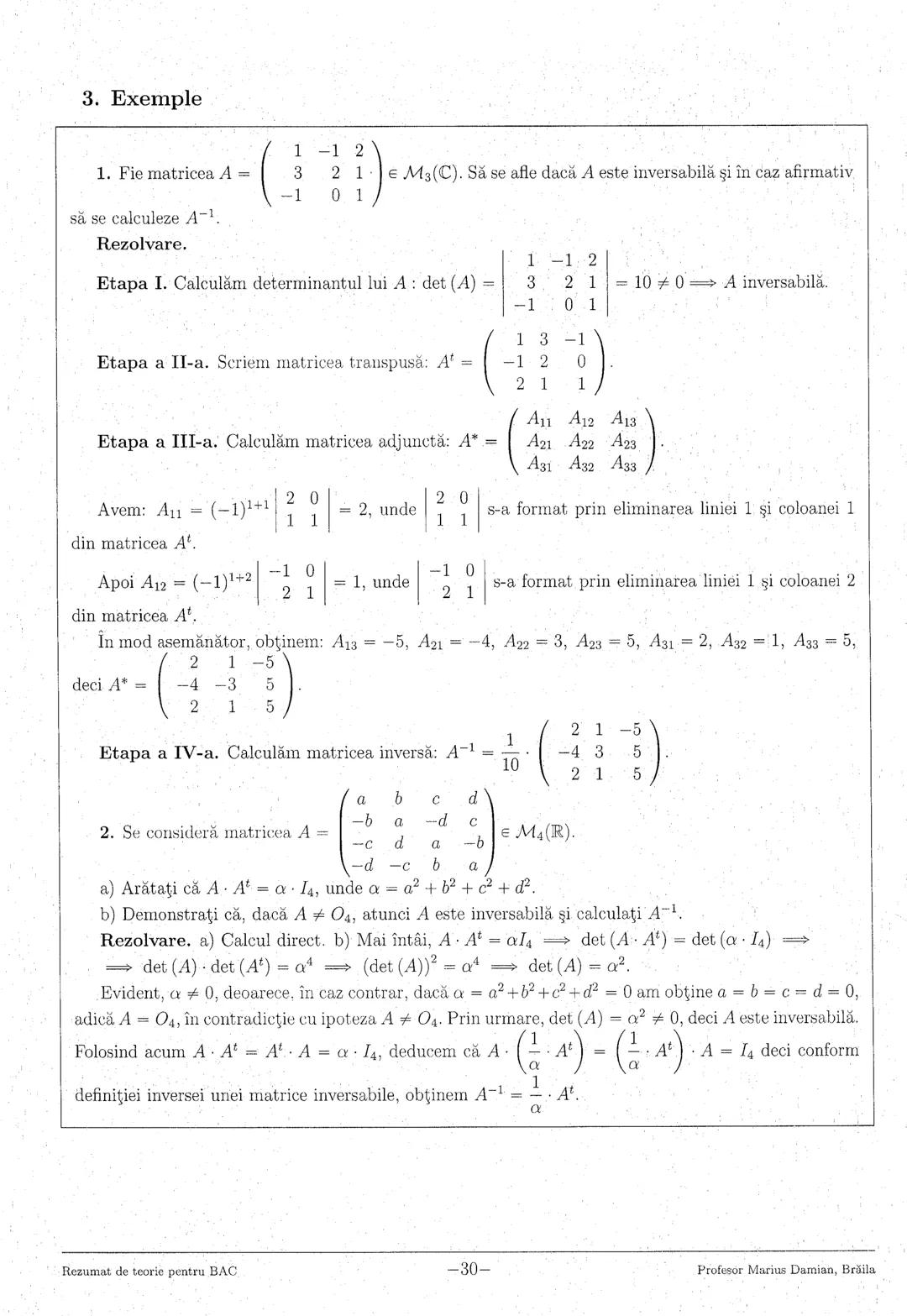 --- OCR Start ---
1. Numere reale
3
2. Logaritmi
5
3. Numere complexe
7
4. Inducţia matematică
9
5. Progresii
..10
6. Funcţia de gradul I
11