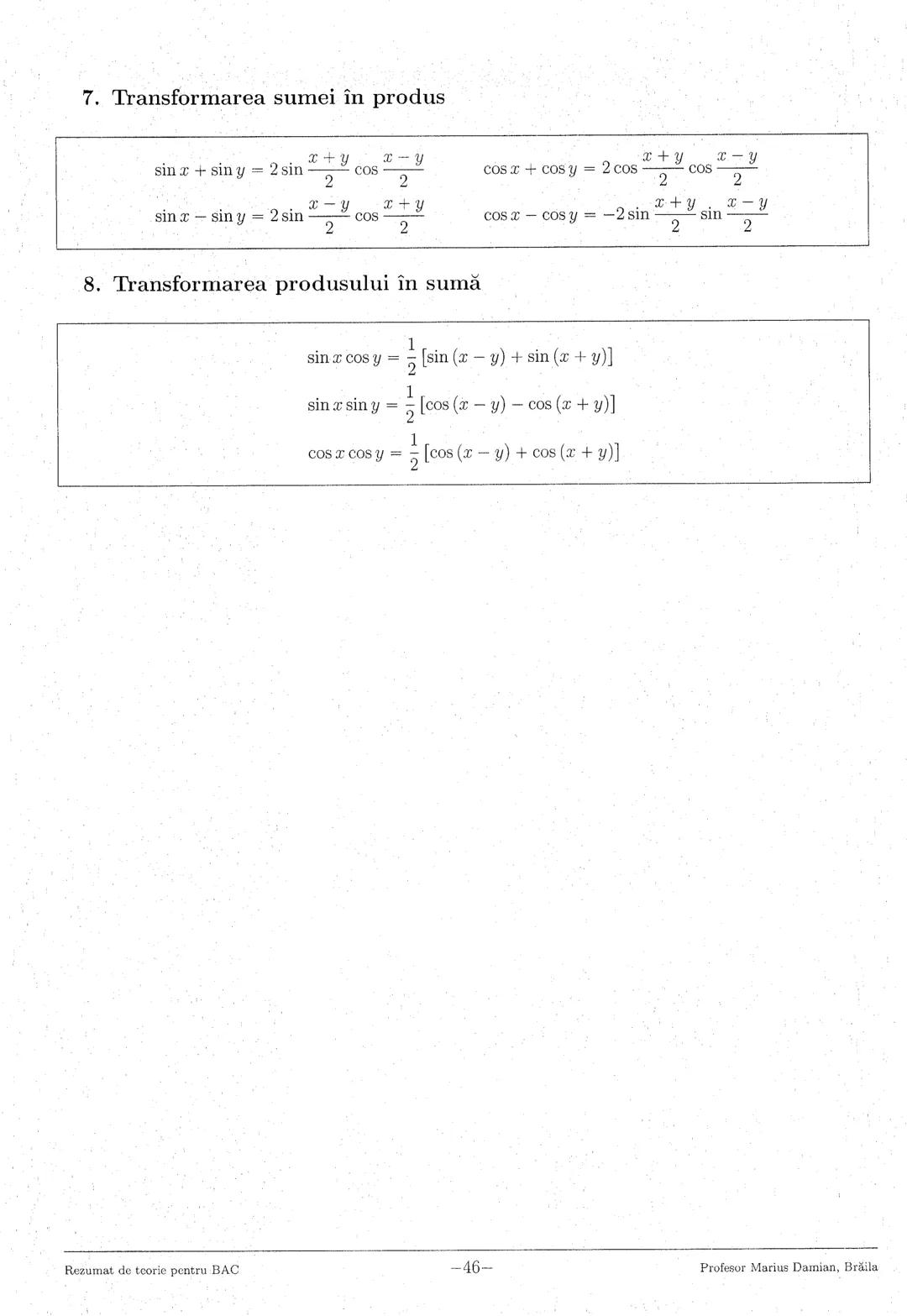 --- OCR Start ---
1. Numere reale
3
2. Logaritmi
5
3. Numere complexe
7
4. Inducţia matematică
9
5. Progresii
..10
6. Funcţia de gradul I
11