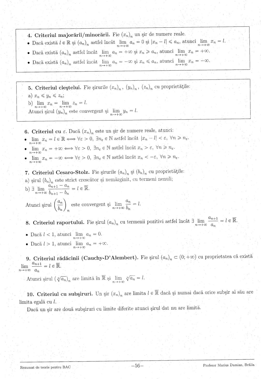 --- OCR Start ---
1. Numere reale
3
2. Logaritmi
5
3. Numere complexe
7
4. Inducţia matematică
9
5. Progresii
..10
6. Funcţia de gradul I
11