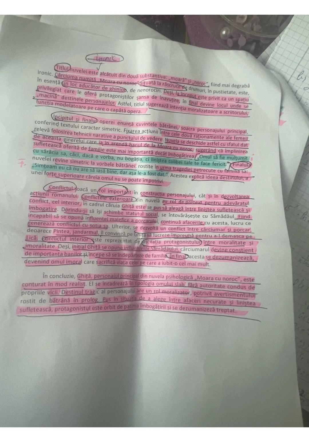 Moara cu noroc
-particularități de construcţie a personajului-
de loan Slavici
Joan Slavic) este unul dintre cei patru mari clasici ai li