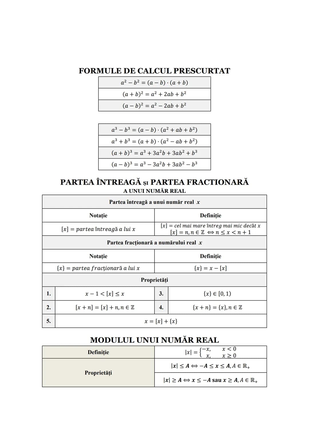 Subiectul I.1
PROGRESII
| ARITMETICE | Notații | GEOMETRICE |
| ----------- | ----------- | ----------- |
| $\div (a_n)_{n \geq 1} \leftrig