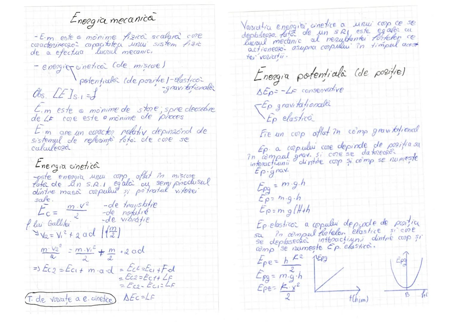 Legea conservori energiei mecanice.
Considerom un corp, izolat aflat intr-un
comp de forte conservatie
F=0
FR=0 SEC = LFconservative + LF ne