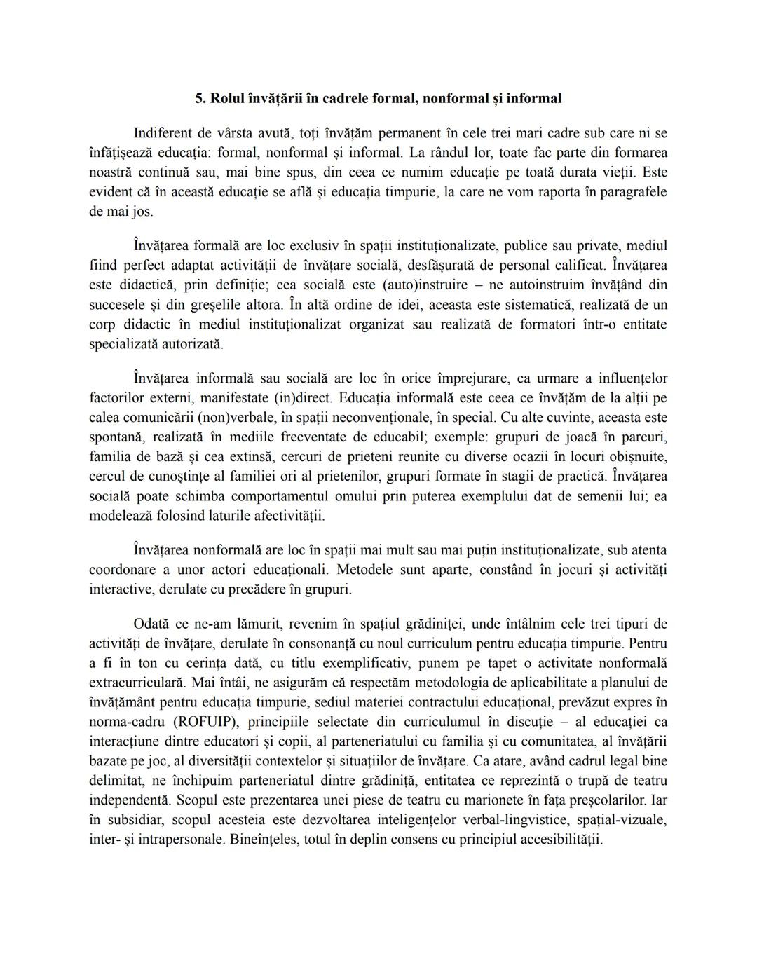 1. Predarea şi educaţia timpurie
Suntem în prezența unor copii mici, într-o sală de grupă. În calitate de educatori,
activitatea noastră de