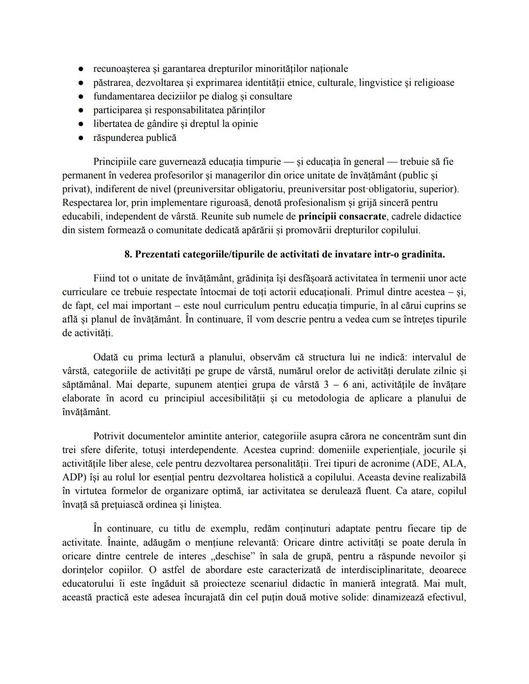 1. Predarea şi educaţia timpurie
Suntem în prezența unor copii mici, într-o sală de grupă. În calitate de educatori,
activitatea noastră de
