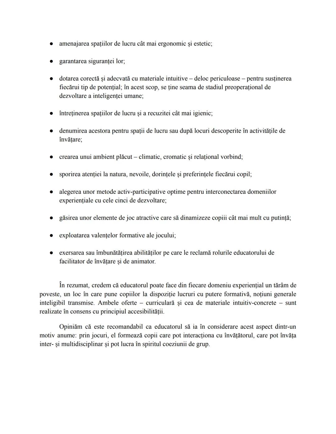 1. Predarea şi educaţia timpurie
Suntem în prezența unor copii mici, într-o sală de grupă. În calitate de educatori,
activitatea noastră de