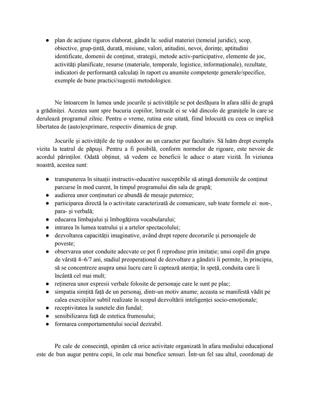 1. Predarea şi educaţia timpurie
Suntem în prezența unor copii mici, într-o sală de grupă. În calitate de educatori,
activitatea noastră de