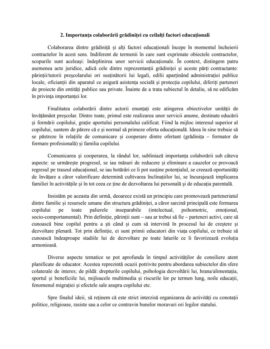 1. Predarea şi educaţia timpurie
Suntem în prezența unor copii mici, într-o sală de grupă. În calitate de educatori,
activitatea noastră de