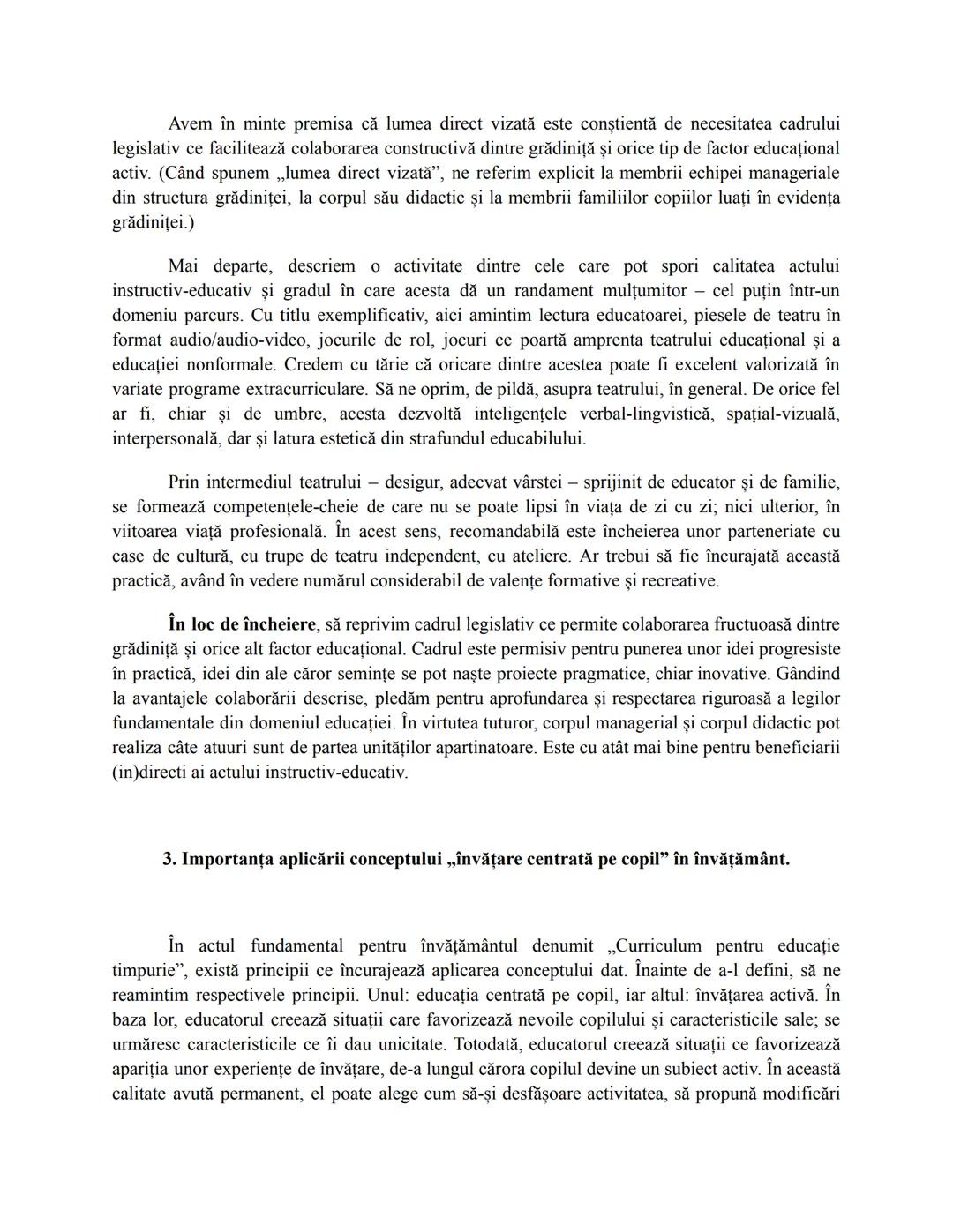 1. Predarea şi educaţia timpurie
Suntem în prezența unor copii mici, într-o sală de grupă. În calitate de educatori,
activitatea noastră de