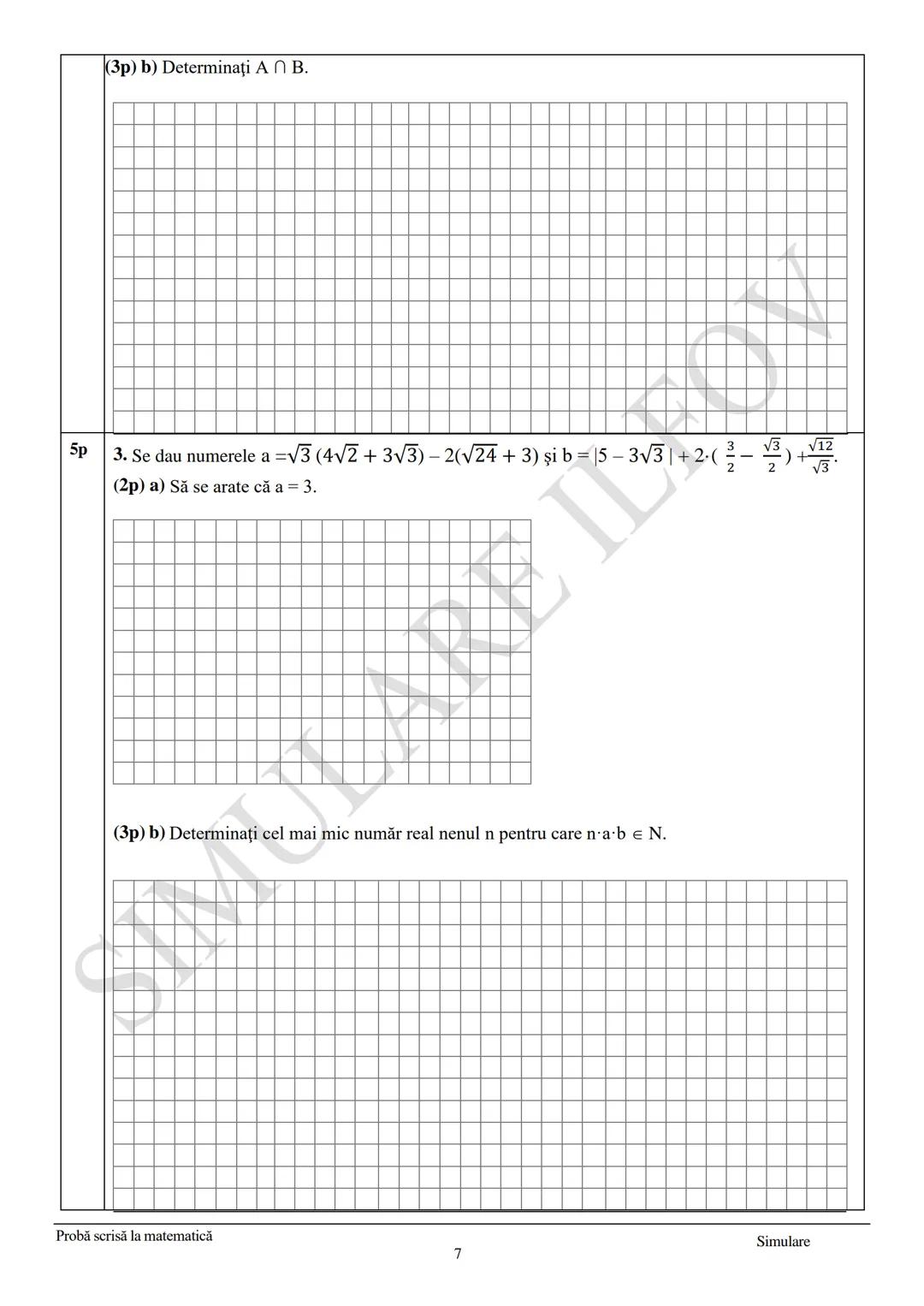 # INSPECTORATUL ŞCOLAR JUDEȚEAN
# ILFOV
Prezenta lucrare conține __________ pagini
# EVALUAREA NAŢIONALĂ
## SIMULARE NOIEMBRIE-JUDETUL ILF