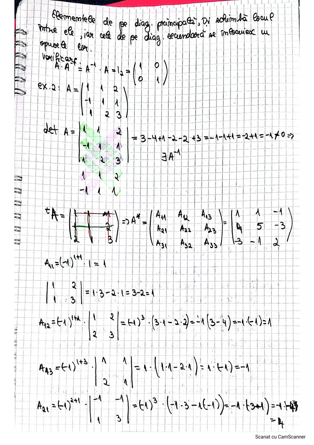 Determinarea inversei umei smatrice pătratice
de ordin 2 sau 3.
Etapa 1: Calcularm det.
Dacă det A≠0 A imvernabilă, adica JA$^{-1}$
2: Garin