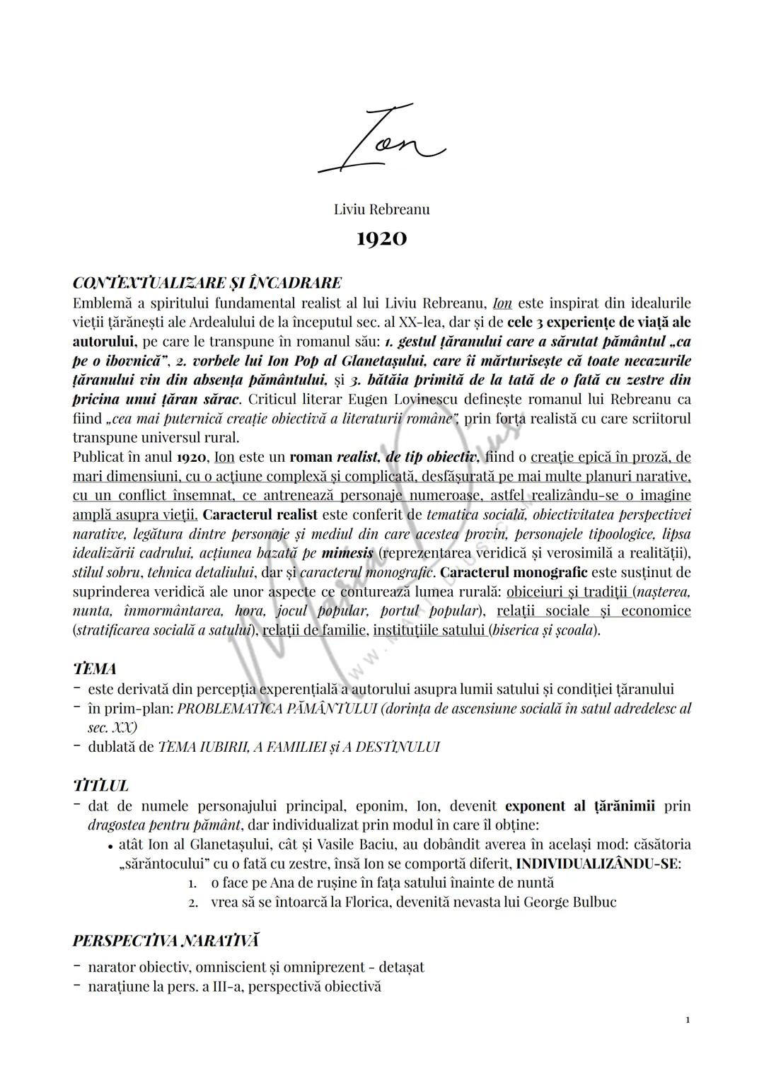 # Ion
Liviu Rebreanu
1920
CONTEXTUALIZARE ȘI ÎNCADRARE
Emblemă a spiritului fundamental realist al lui Liviu Rebreanu, *Ion* este inspir