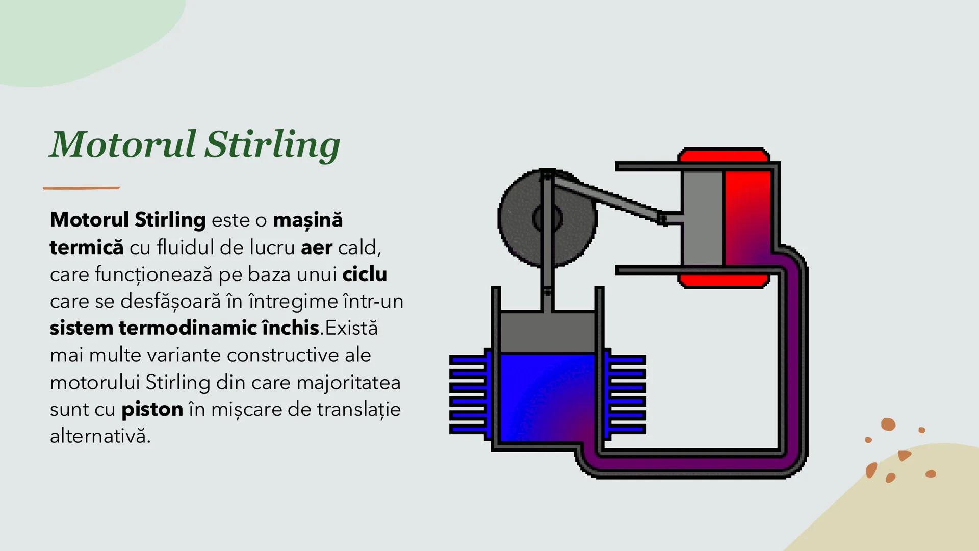 # Motoare termice
Sofia Andreea # Definiție
Un motor termic este o mașină termică, care transformă căldura în lucrul mecanic.
Un motor te