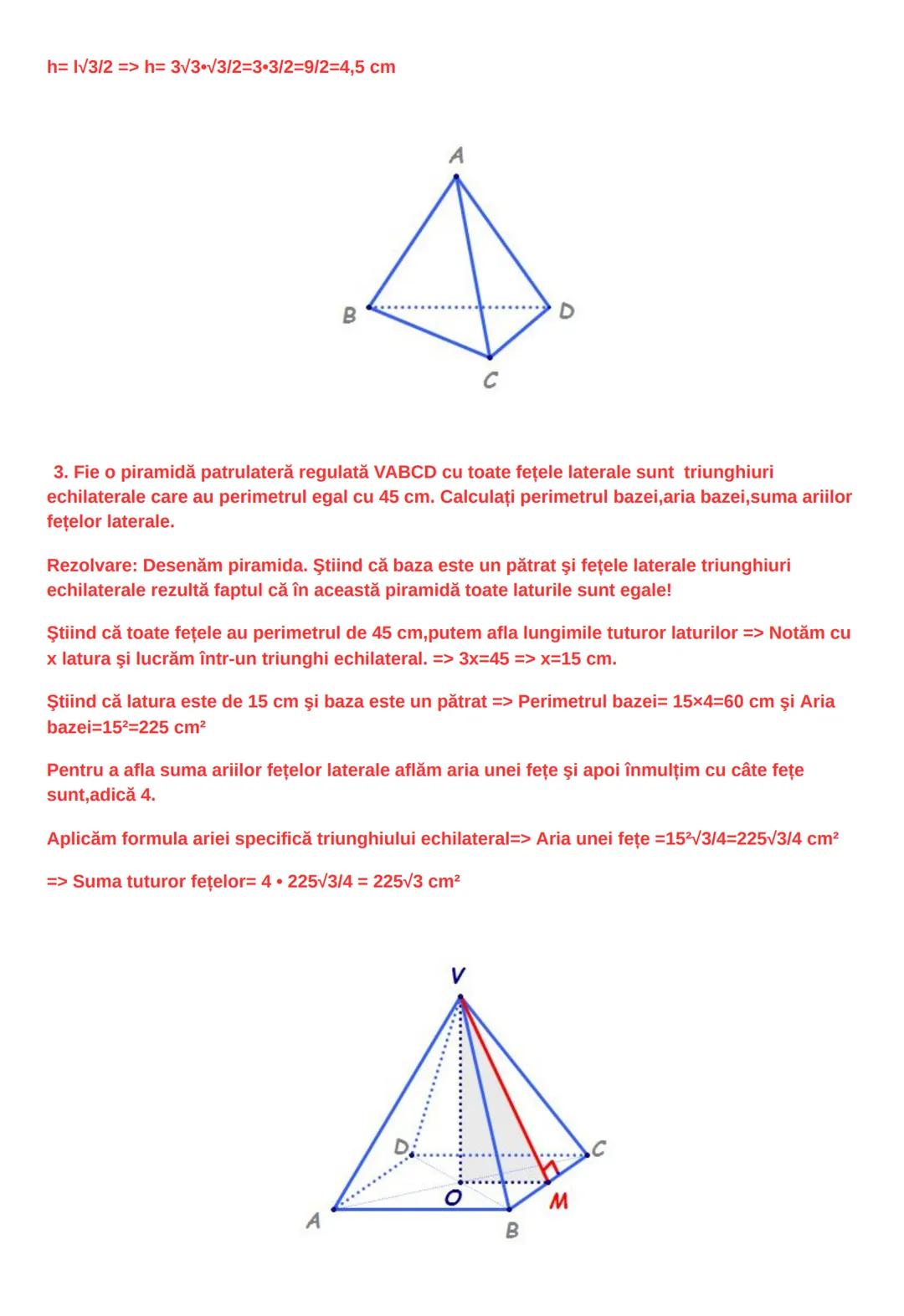 # Piramida
Piramida este corpul geometric care are ca bază un poligon, iar feţele laterale sunt triunghiuri.
Există mai multe tipuri de pira