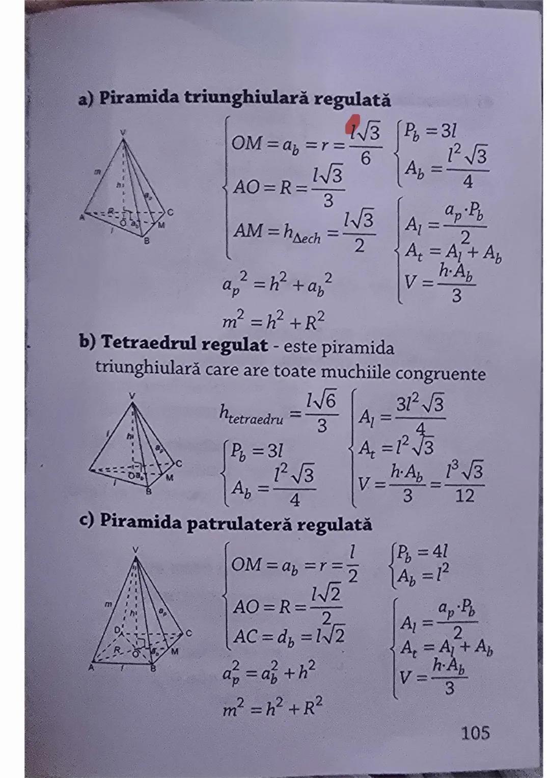 Arii și Volume Corpuri Geometrice