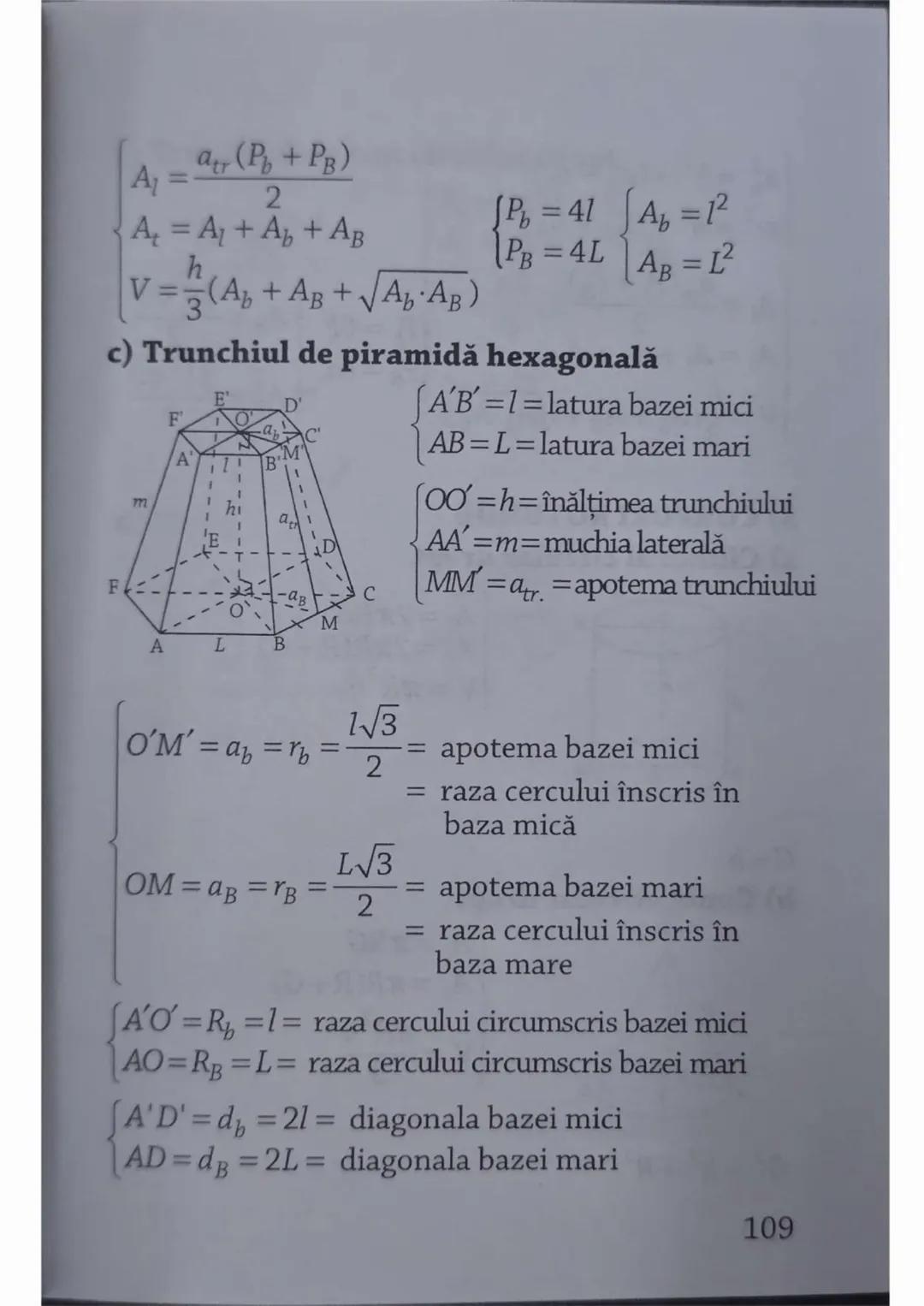 a) Piramida triunghiulară regulată
B
OM = a<sub>b</sub> = r= \frac{1\sqrt{3}}{6}
AO = R = \frac{1\sqrt{3}}{3}
C
AM = h<sub>Δech</sub> = \fra