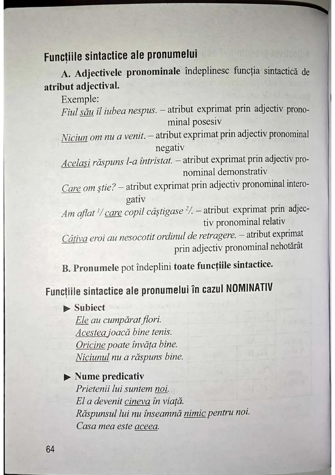 Observaţii:
Ca şi articolul posesiv, articolul demonstrativ se analizează îm-
preună cu partea de vorbire pe care o însoțește.
Formele flexi
