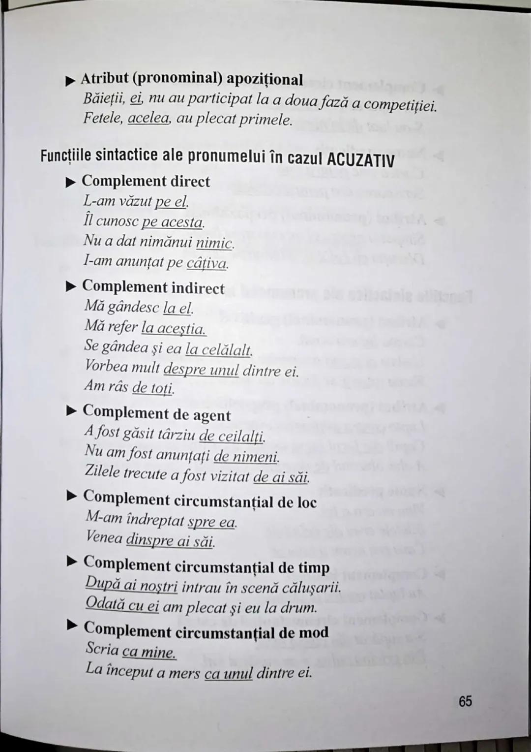 Observaţii:
Ca şi articolul posesiv, articolul demonstrativ se analizează îm-
preună cu partea de vorbire pe care o însoțește.
Formele flexi