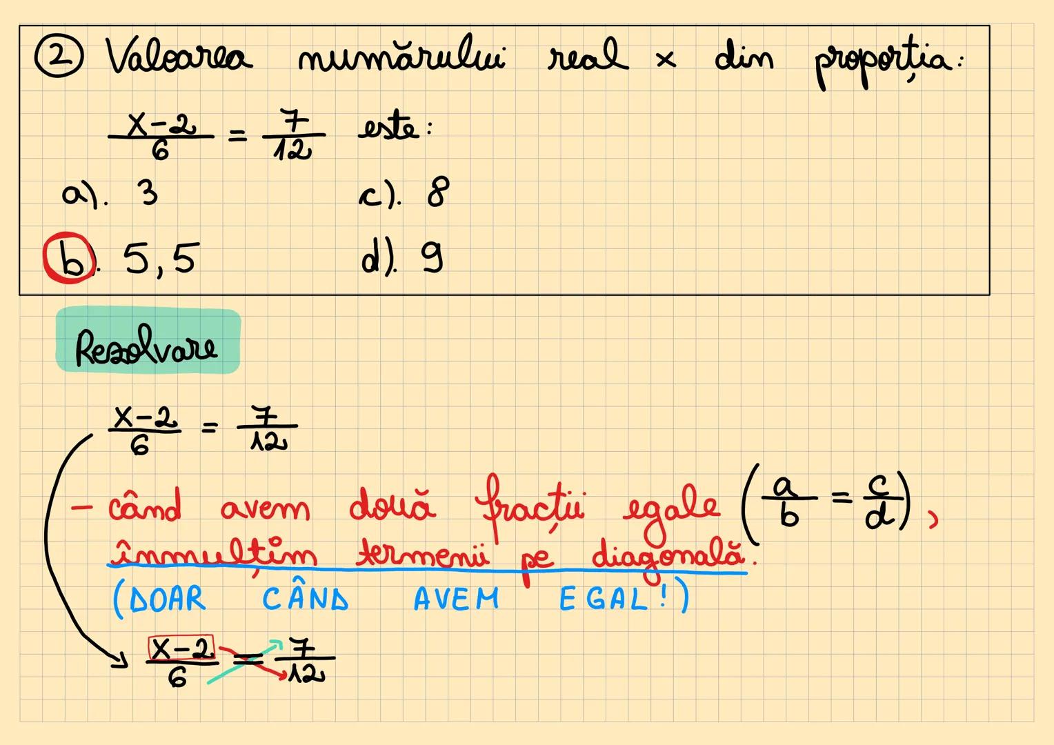 Subiectul I.
① Rezultatul calculului (3 - $ \frac{5}{2}$)$^2$ : $ \frac{3}{4}$ este:
a) $ \frac{1}{2}$
b) $ \frac{2}{3}$
c) 3
d) 6
Rezolv