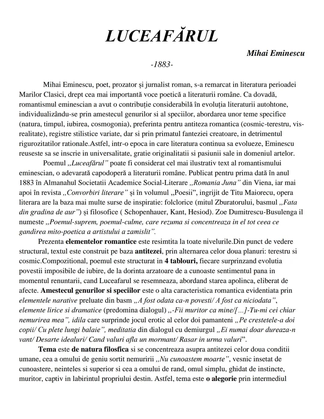 ## ION
-1920-
Liviu Rebreanu
Prozator al perioadei interbelice, Liviu Rebreanu a fost preocupat să scrie o epopee a
vieții româneşti, evocâ