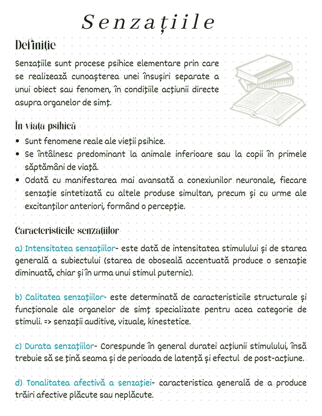## Definiţie
Senzațiile
Senzaţiile sunt procese psihice elementare prin care
se realizează cunoaşterea unei însuşiri separate a
unui obiec