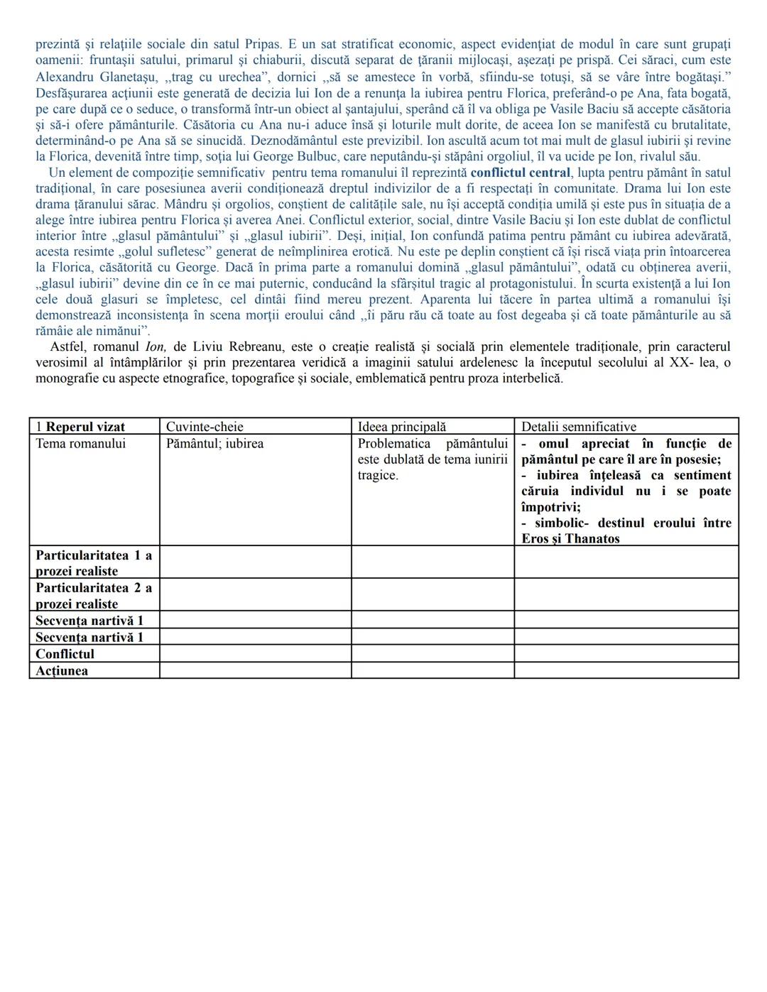 ROMANUL REALIST OBIECTIV, SOCIAL
ION
Liviu Rebreanu
Romanul realist, „doric prezintă şi relaţiile sociale din satul Pripas. E un sat stratif