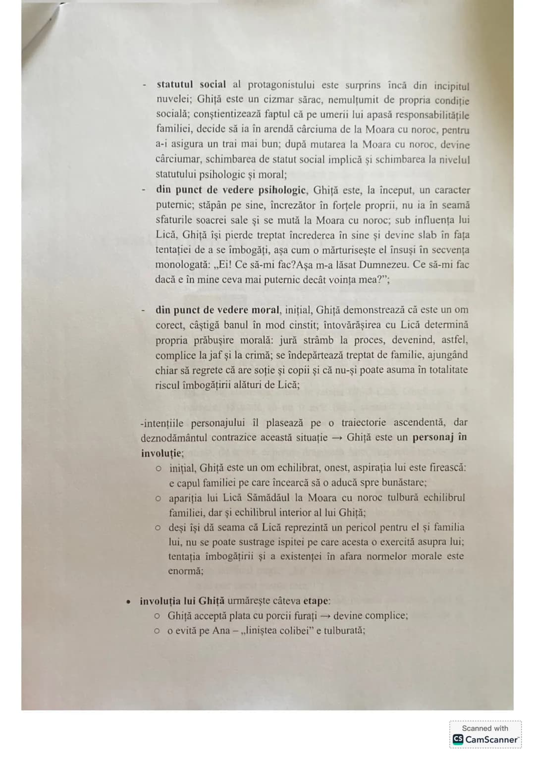 # NOVELLA REALISTĂ, PSIHOLOGICĂ – CARACTERIZAREA PERSONAJULUI
# MOARA CU NOROC
de Ioan Slavici
1. STATUTUL SOCIAL, MORAL, PSIHOLOGIC AL PE