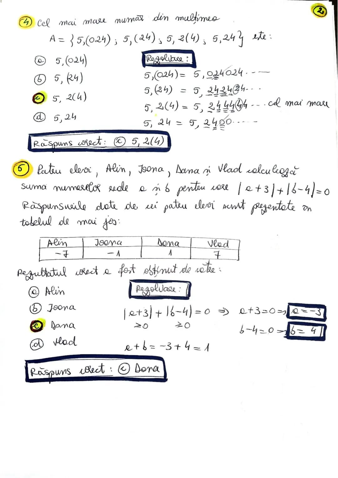 # Subiectul de Evaluare Națională 2024
Matematică – rezolvare
# SUBIECTUL I
1. Rezultatul calculului $8 + 14 \div 2$ este egal cu:
- 22
-