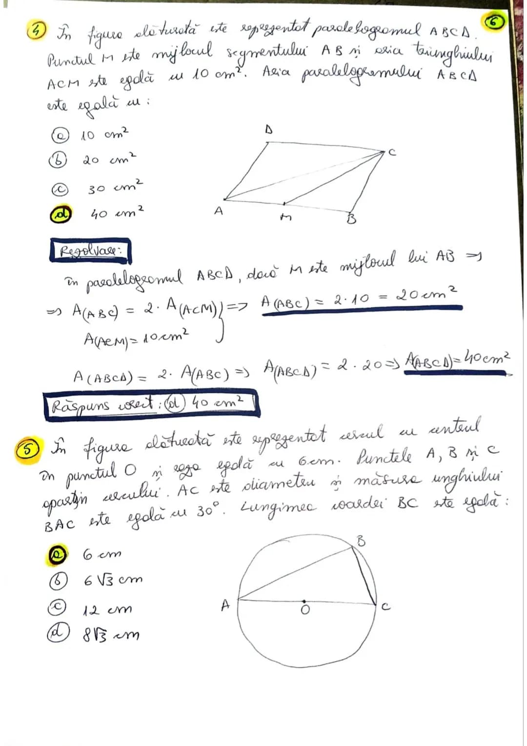 # Subiectul de Evaluare Națională 2024
Matematică – rezolvare
# SUBIECTUL I
1. Rezultatul calculului $8 + 14 \div 2$ este egal cu:
- 22
-