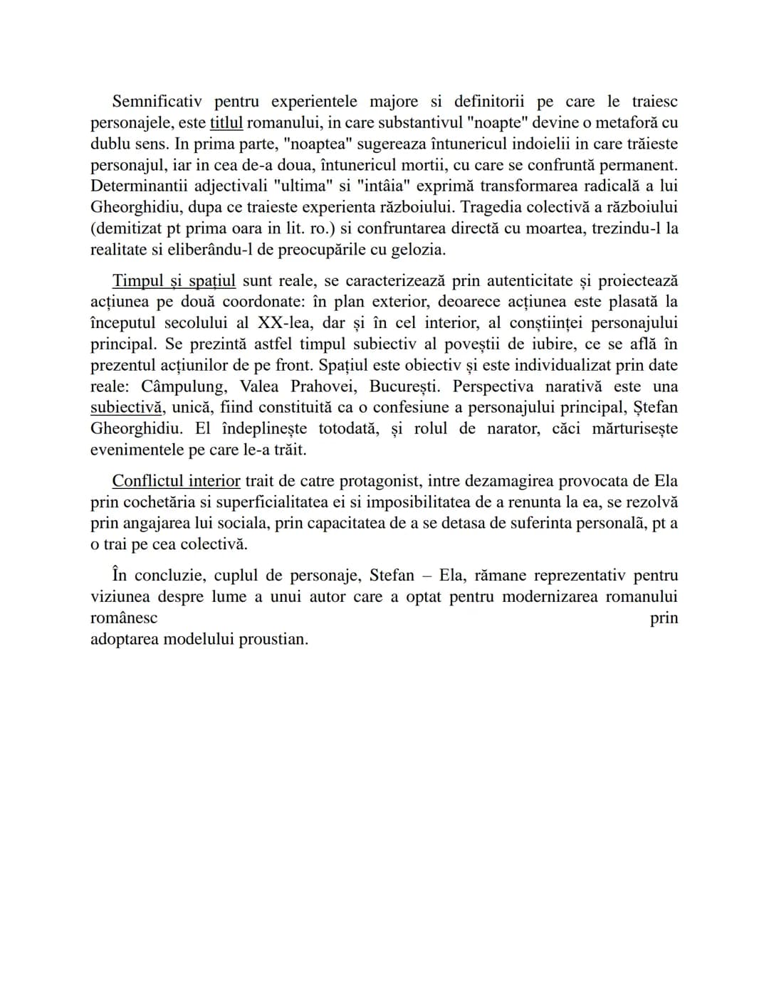 ULTIMA NOAPTE DE DRAGOSTE,
INTAIA NOAPTE DE RAZBOI -
RELATIE PERSONAJE
DE CAMIL PETRESCU
Alături de romanul traditional reprezentat de M. Sa