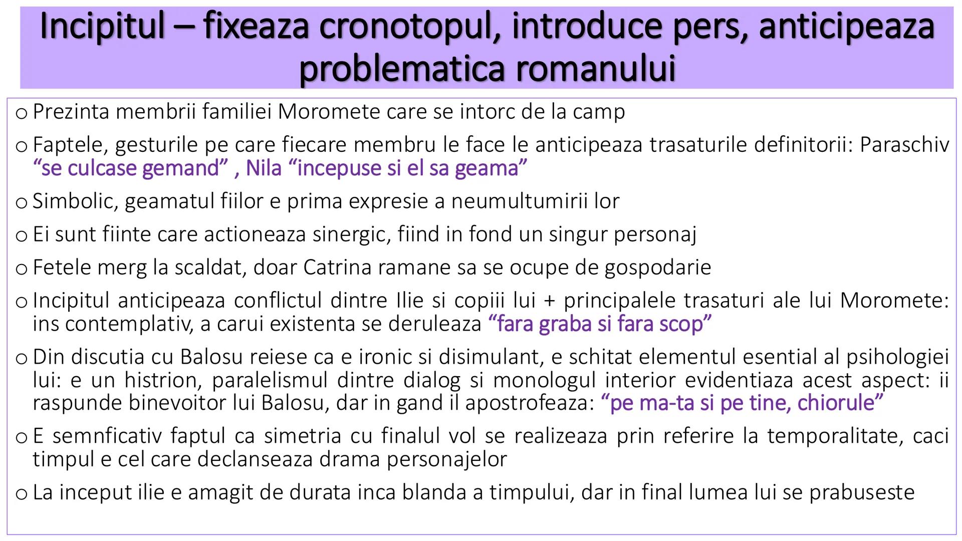 # Morometii – Marin Preda
# Particularitati C1: Evidenţierea a două trăsături care fac posibilă
încadrarea textului studiat într-o perioadă
