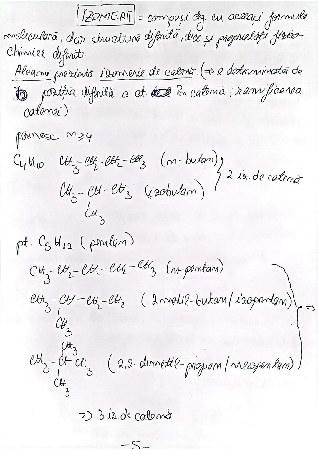 ALCANI
= > sunt hidnecanburi saturate cu catenă liniară.
Izolecami = hidnocanbuni saturate cu catenă ramificată.
• formulă generală  $C_nH_{