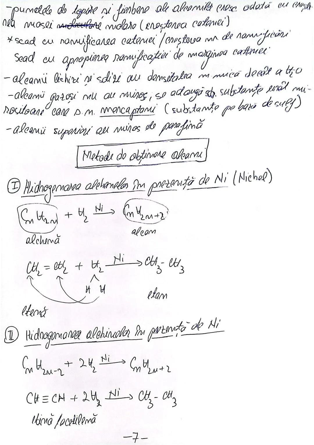 ALCANI
= > sunt hidnecanburi saturate cu catenă liniară.
Izolecami = hidnocanbuni saturate cu catenă ramificată.
• formulă generală  $C_nH_{