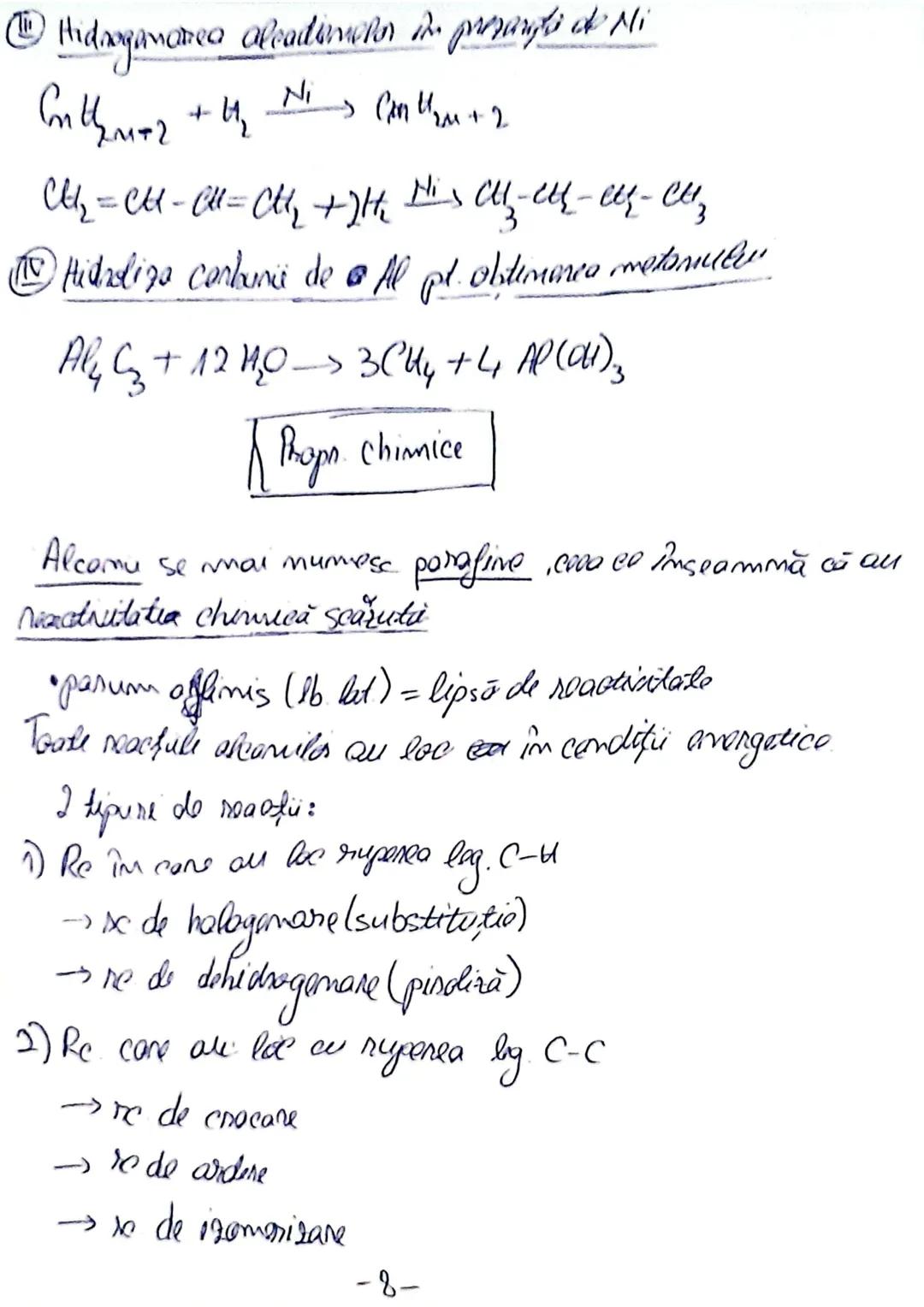 ALCANI
= > sunt hidnecanburi saturate cu catenă liniară.
Izolecami = hidnocanbuni saturate cu catenă ramificată.
• formulă generală  $C_nH_{